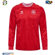 Moški Nogometni dresi Danska Domači EP 2024 Dolgi Rokav